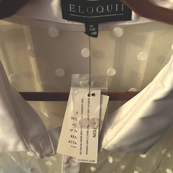 Eloquii Polka Dot Sheer Dress - Picture 5 of 5